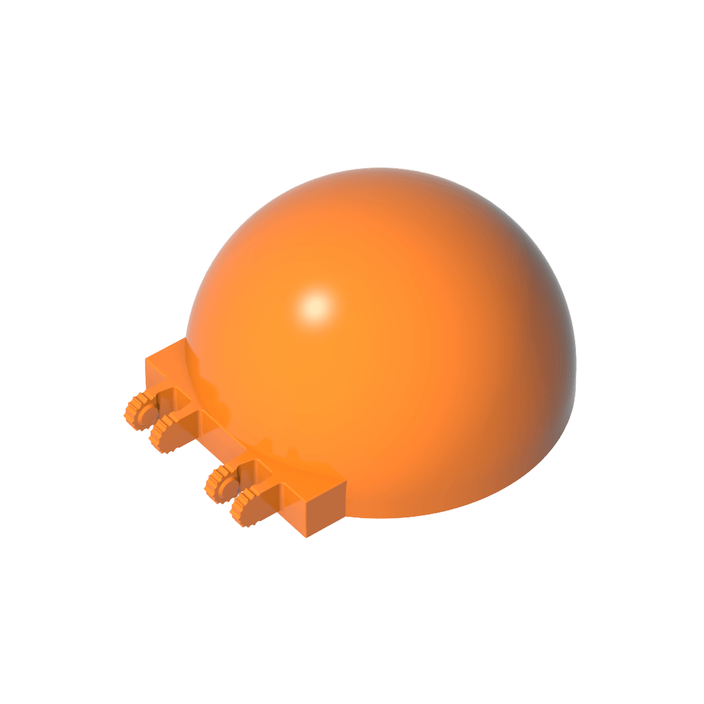 Pare-brise 6 x 6 x 3, demi-sphère avec double 2 doigts-MyGobricksFr