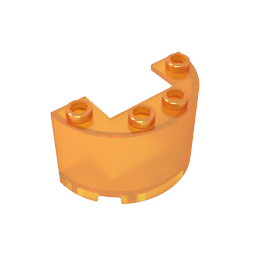 Demi-cylindre 2 x 4 x 2 avec découpe 1 x 2-MyGobricksFr