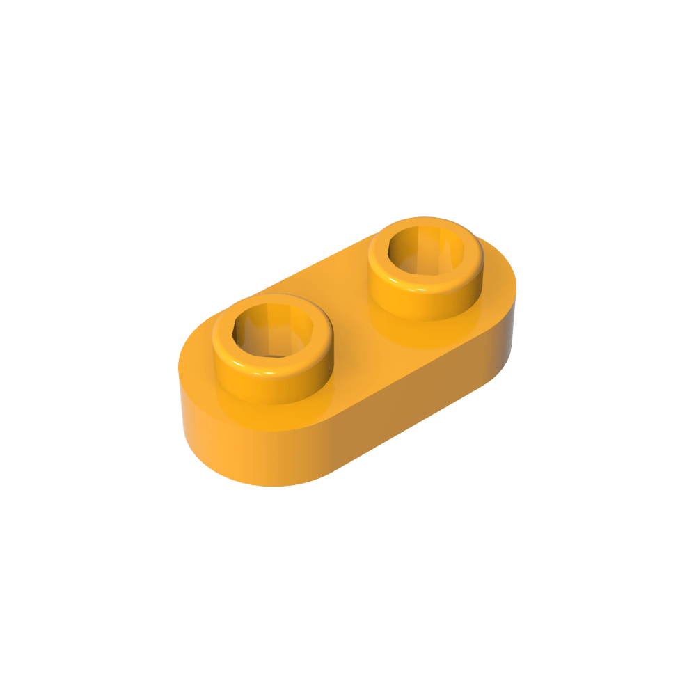 Plaque spéciale 1 x 2 arrondie avec 2 goujons ouverts-MyGobricksFr