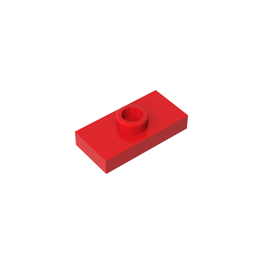 Plaque spéciale 1 x 2 avec 1 goujon rainuré et support de goujon intérieur (cavalier)-MyGobricksFr