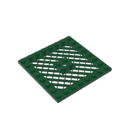 Plaque spéciale 8 x 8 avec grille [Trou au centre]-MyGobricksFr