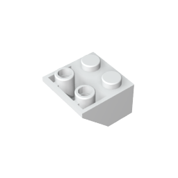 Pente inversée 45° 2 x 2 [Goupille inférieure ovoïde, trous de goujon de taille barre]-MyGobricksFr