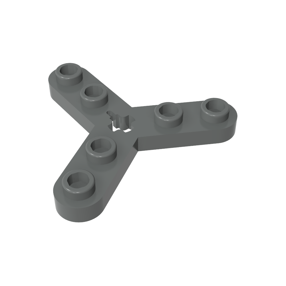 Rotor à plaque Technic à 3 pales avec extrémités lisses et 6 tenons (hélice)-MyGobricksFr