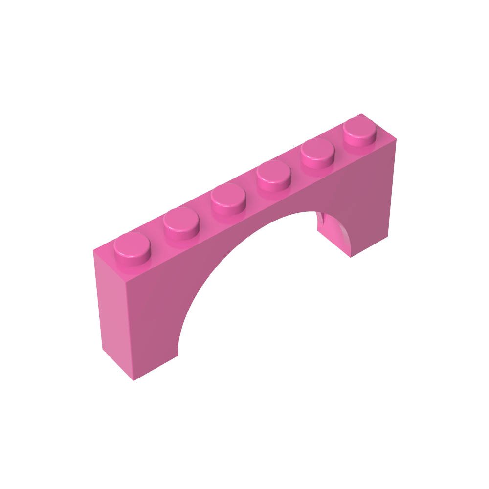 Arche en brique 1 x 6 x 2 - Dessus mince sans dessous renforcé [Nouvelle version]-MyGobricksFr