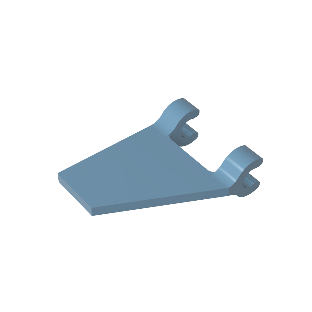 Drapeau trapézoïdal 2 x 2 avec 2 clips [clips en U épais]-BricksBulk.Fr