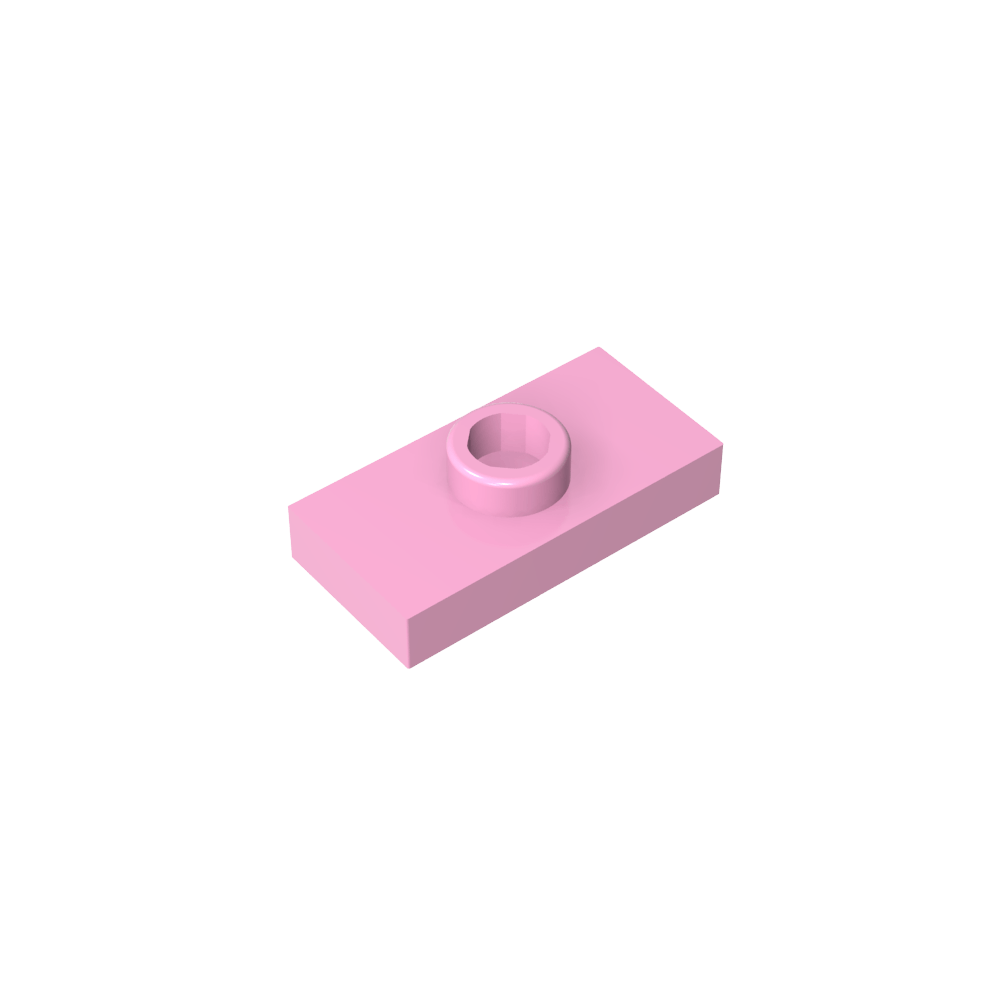 Plaque spéciale 1 x 2 avec 1 goujon rainuré et support de goujon intérieur (cavalier)-MyGobricksFr