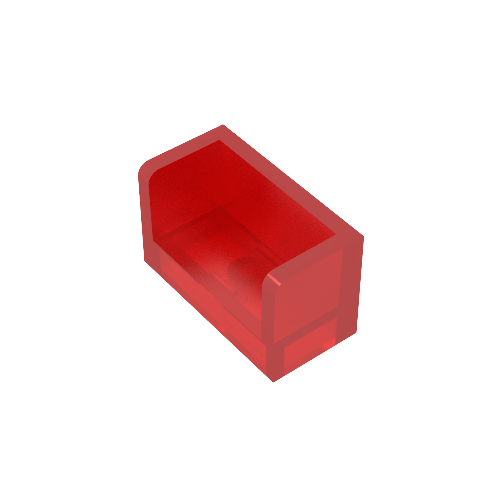 Panneau 1 x 2 x 1 avec coins arrondis et 2 côtés-MyGobricksFr