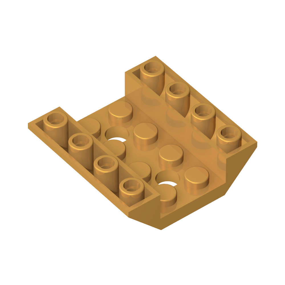Pente inversée 45° 4 x 4 Double avec 2 trous-MyGobricksFr