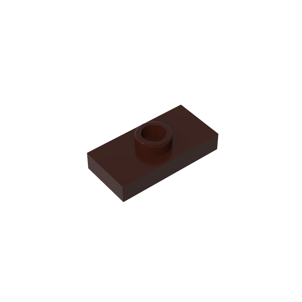 Plaque spéciale 1 x 2 avec 1 goujon rainuré et support de goujon intérieur (cavalier)-MyGobricksFr