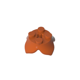 Plaque ronde 2 x 2 x 2/3 avec trou d'essieu et 4 extensions de lames-MyGobricksFr