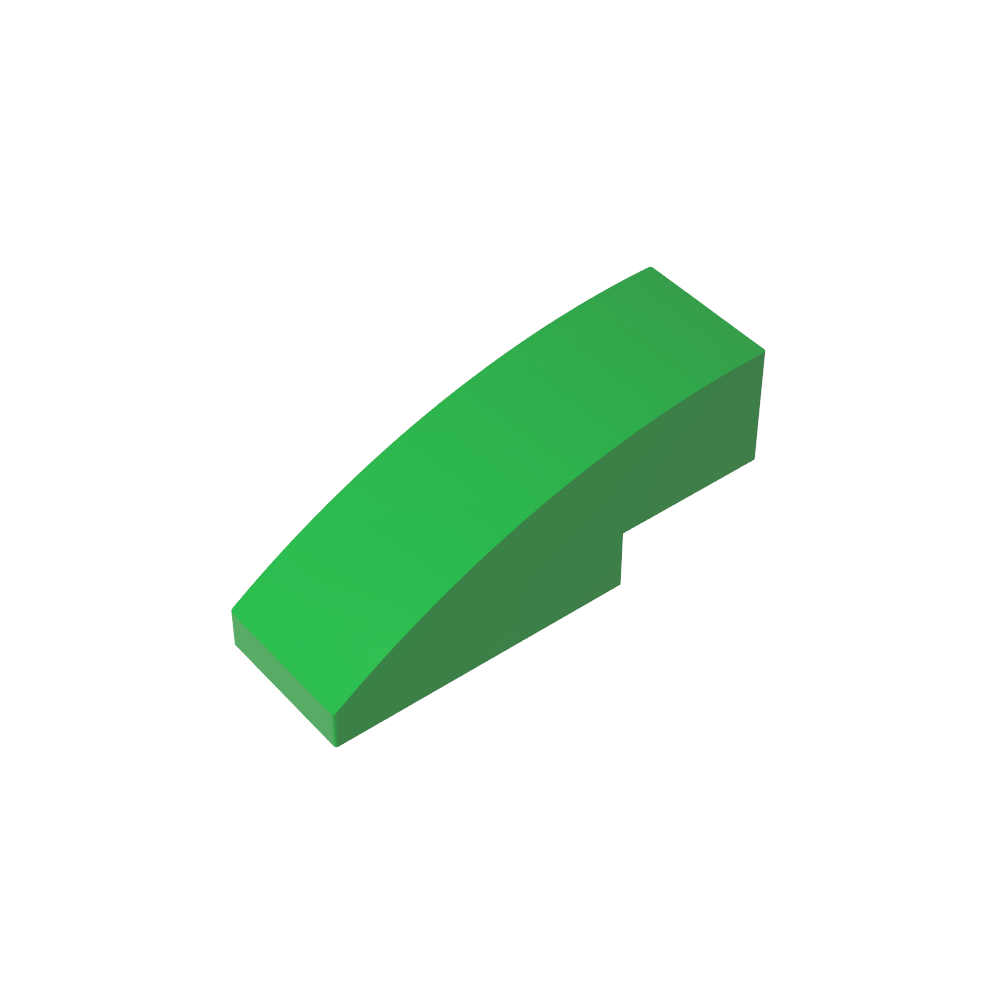 Toit incurvé en pente 3 x 1 sans montants-MyGobricksFr