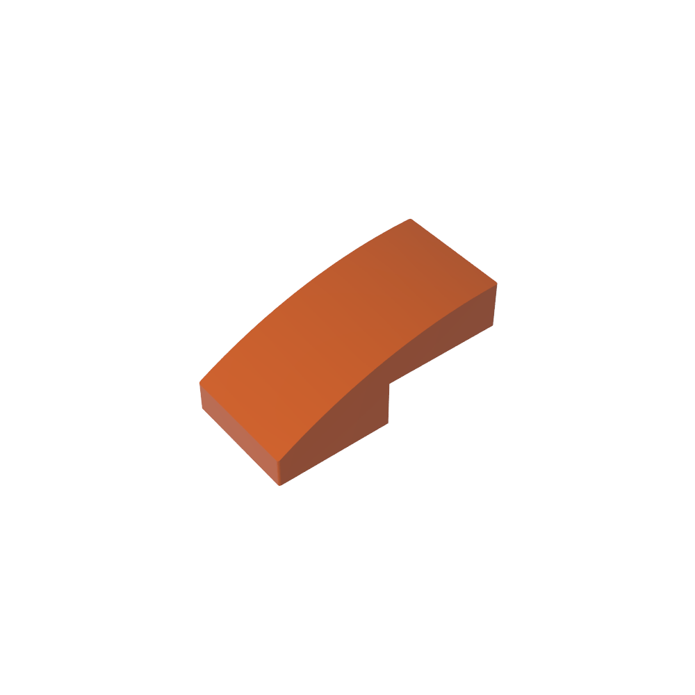 Pente Courbe 2 x 1 Sans Montants [1/2 Arc]-MyGobricksFr