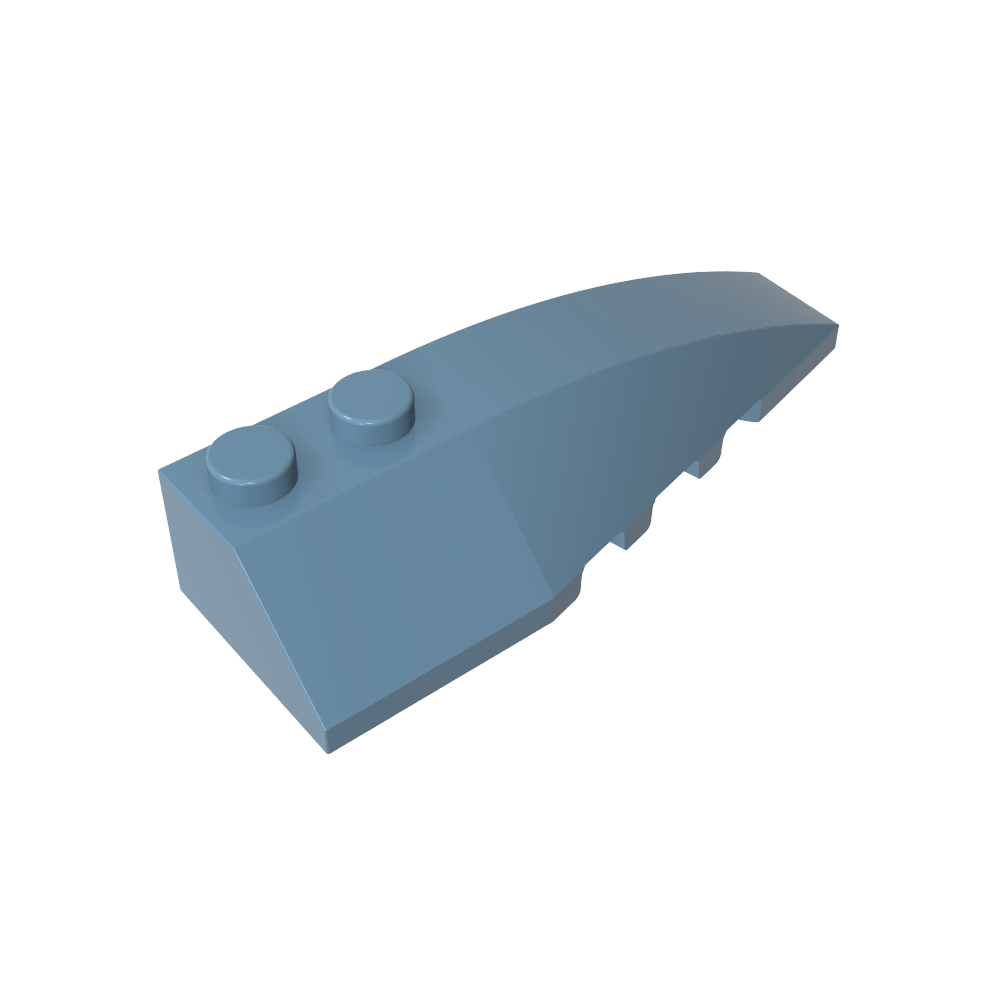 Coin incurvé 6 x 2 Droite-MyGobricksFr