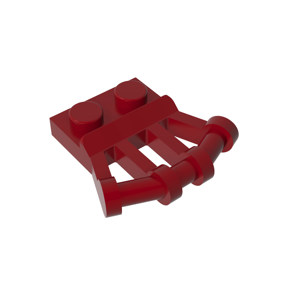 Assiette spéciale 1 x 2 avec poignées inclinées sur le côté-MyGobricksFr