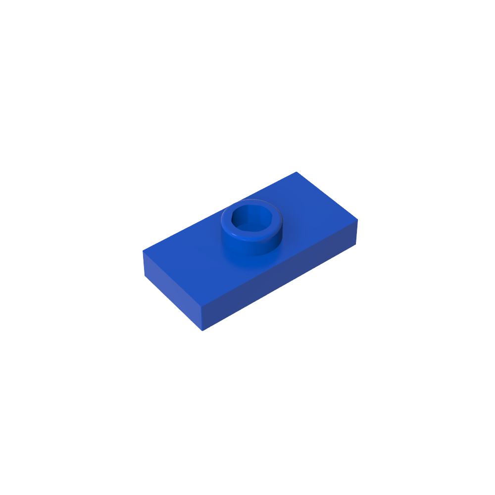 Plaque spéciale 1 x 2 avec 1 goujon rainuré et support de goujon intérieur (cavalier)-MyGobricksFr