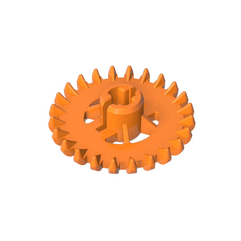 Couronne Technic Gear 24 dents avec renforts [Nouveau style]-MyGobricksFr