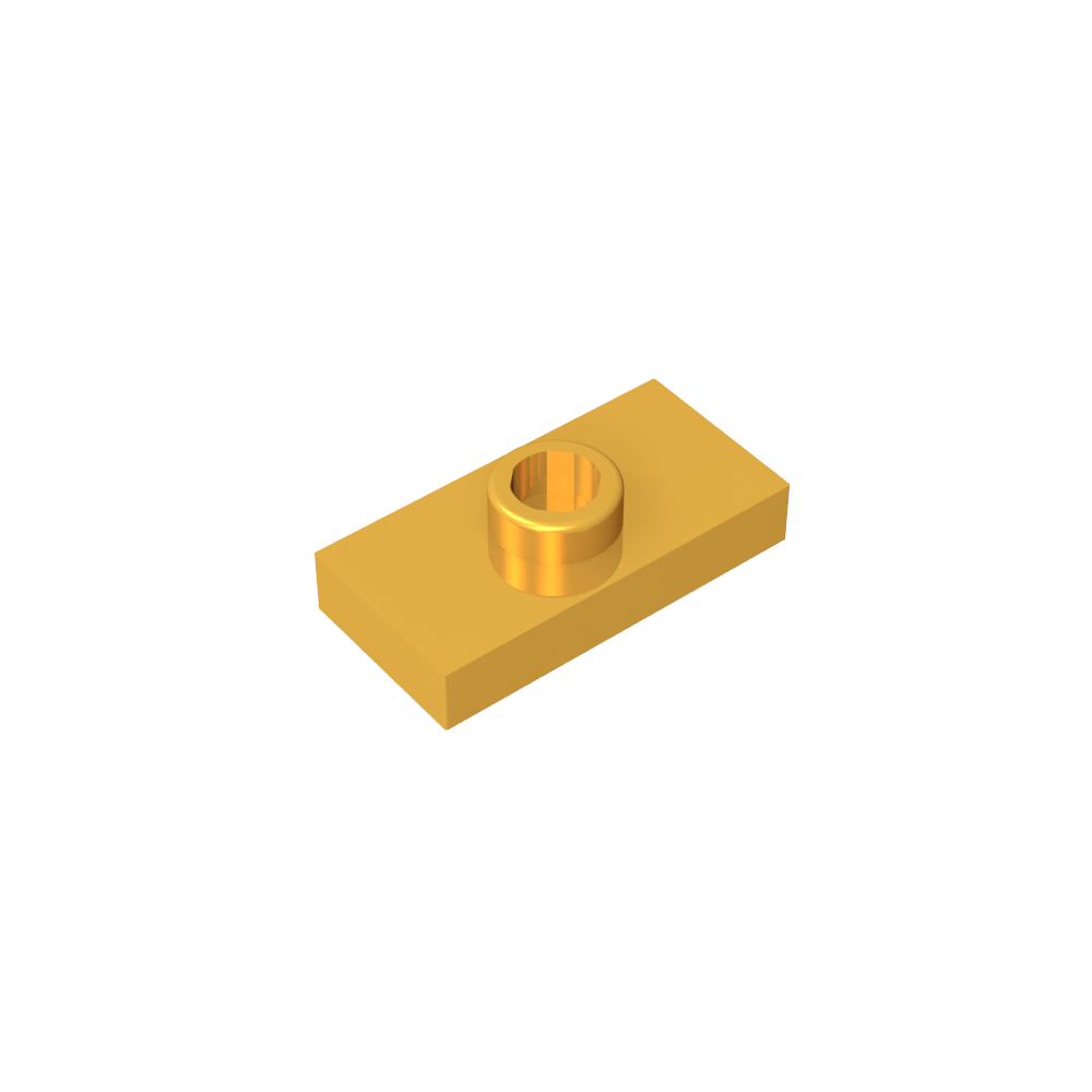 Plaque spéciale 1 x 2 avec 1 goujon rainuré et support de goujon intérieur (cavalier)-MyGobricksFr