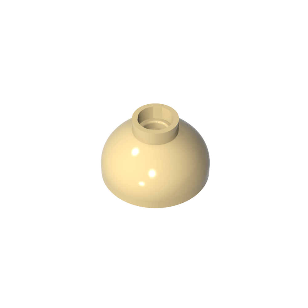 Brique ronde 2 x 2 à fond bombé [tenon ouvert]-MyGobricksFr