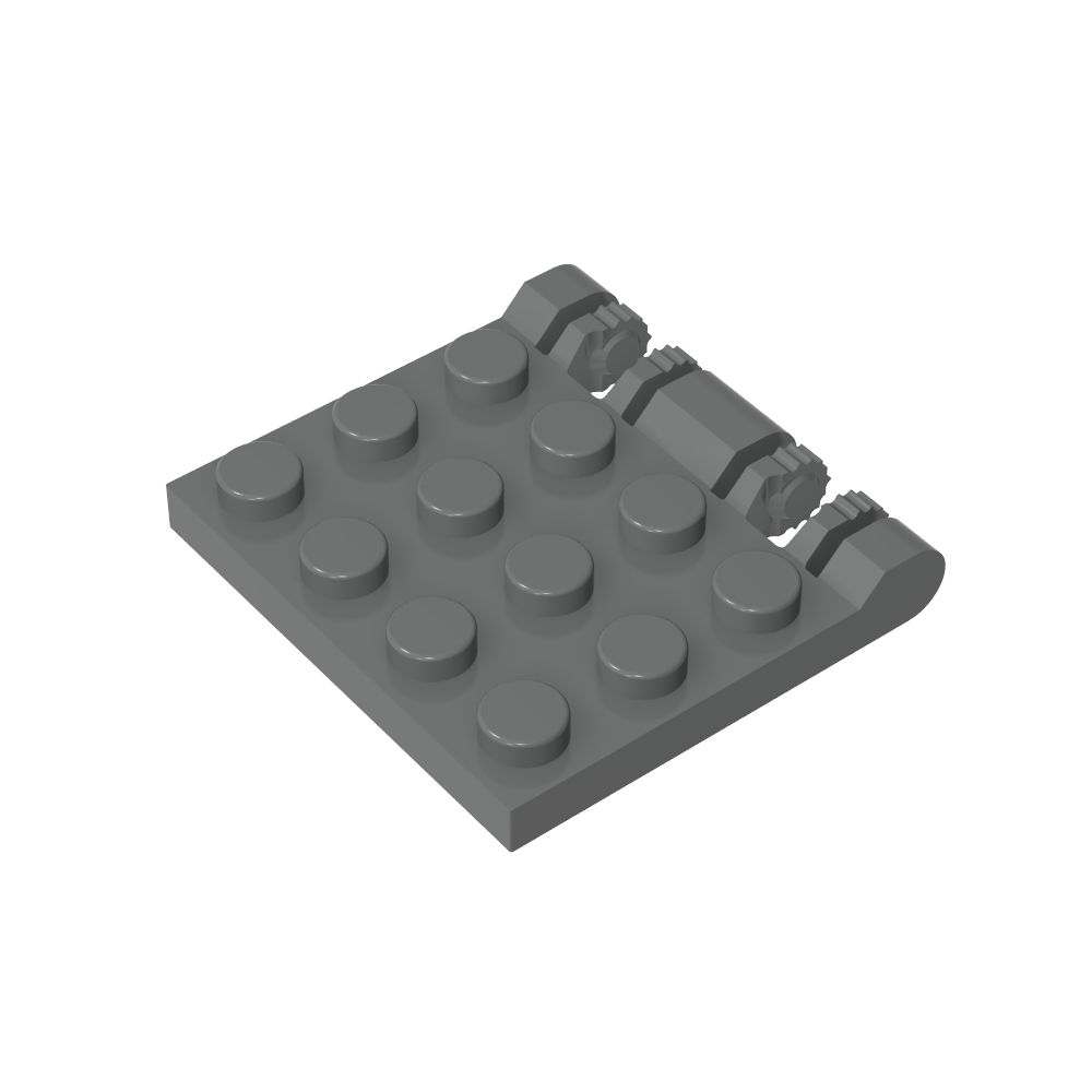 Plaque de charnière 3 x 4 à double verrouillage 2 doigts-MyGobricksFr