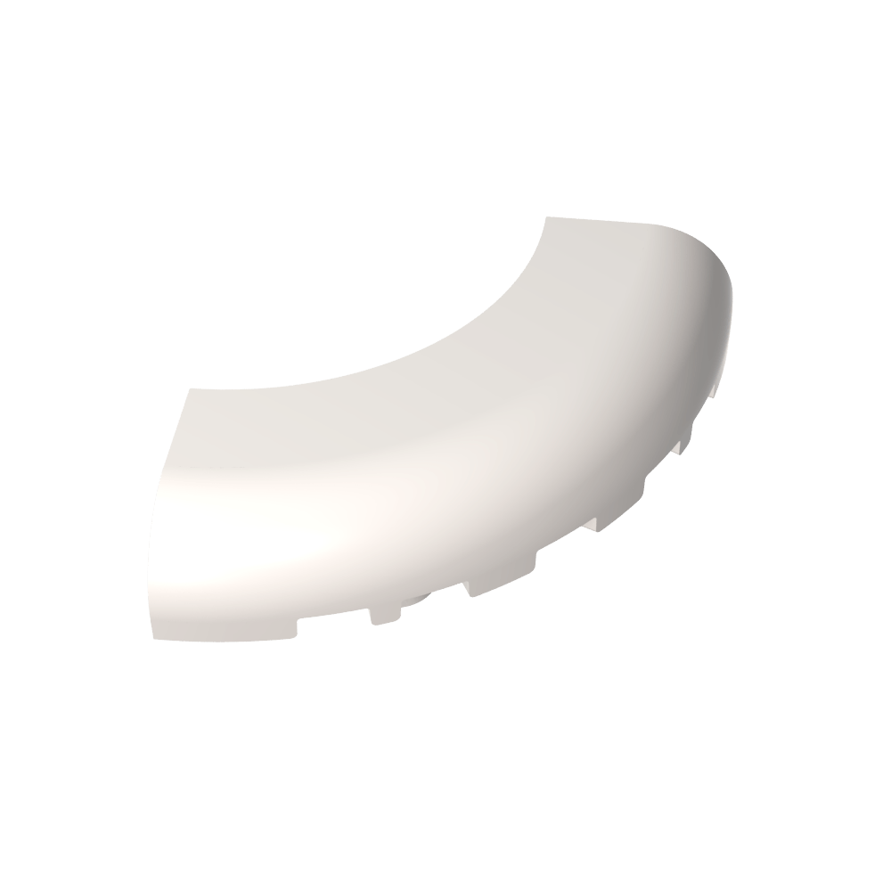 Brique d'angle arrondie 5 x 5 x 1 avec découpes inférieures [Sans montants] [Arc 1/4]-MyGobricksFr