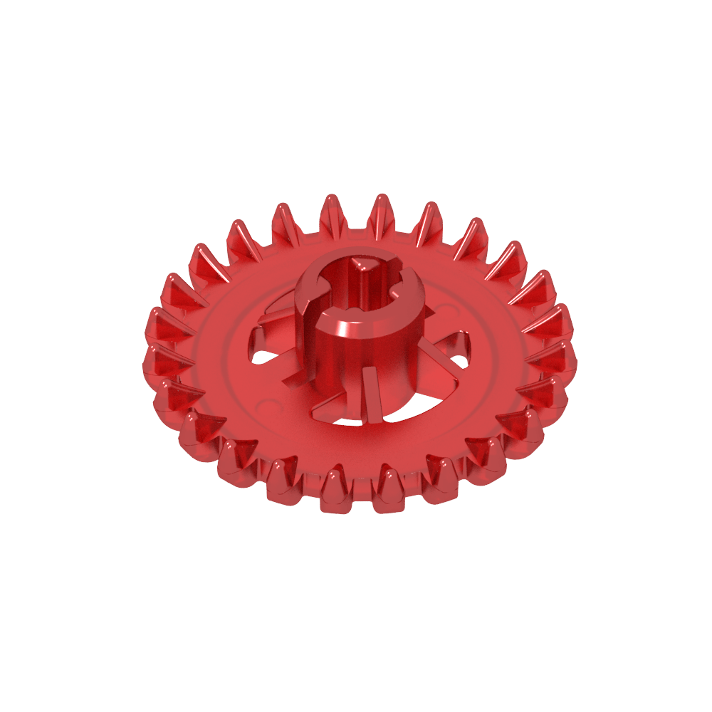 Couronne Technic Gear 24 dents avec renforts [Nouveau style]-MyGobricksFr
