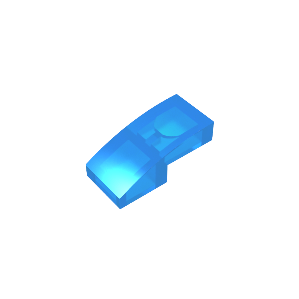 Pente Courbe 2 x 1 Sans Montants [1/2 Arc]-MyGobricksFr
