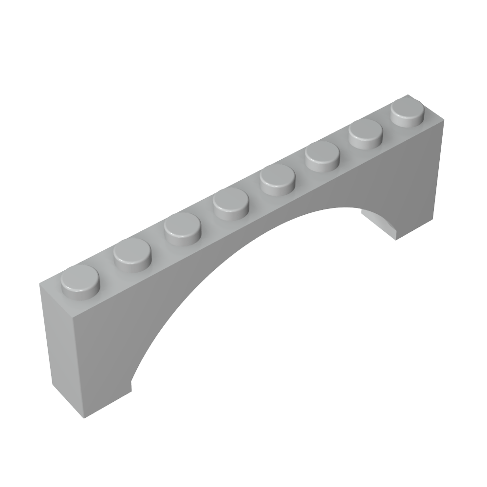 Arche en briques 1 x 8 x 2 surélevée-MyGobricksFr