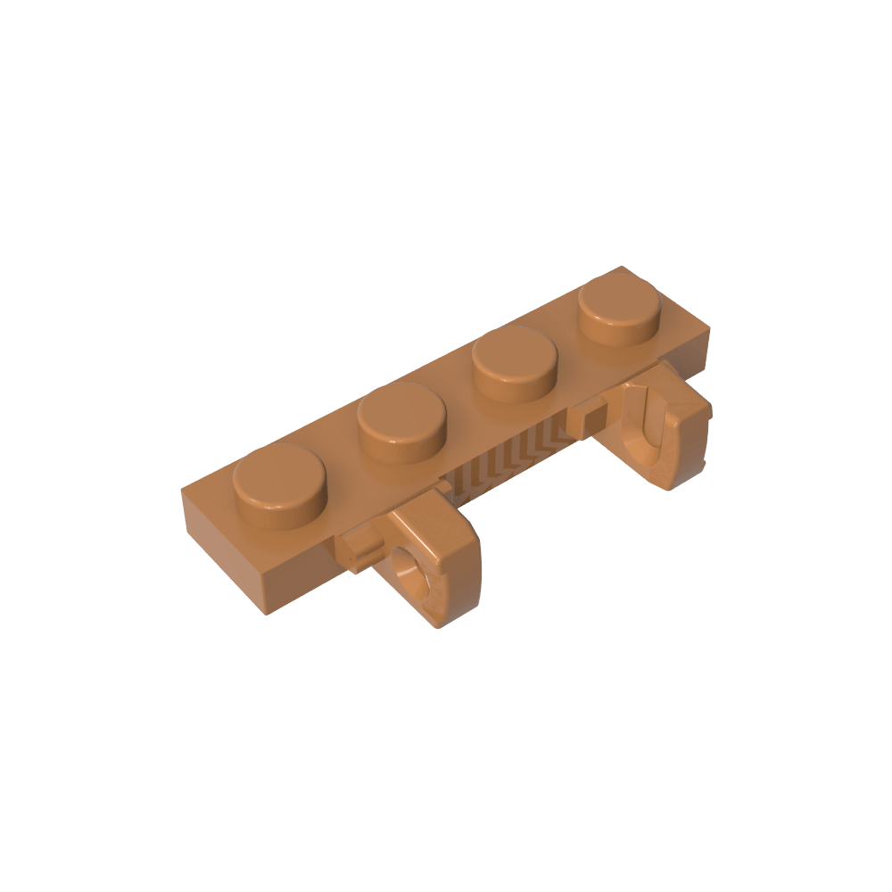 Plaque de charnière 1 x 4 à double verrouillage 1 doigt-MyGobricksFr