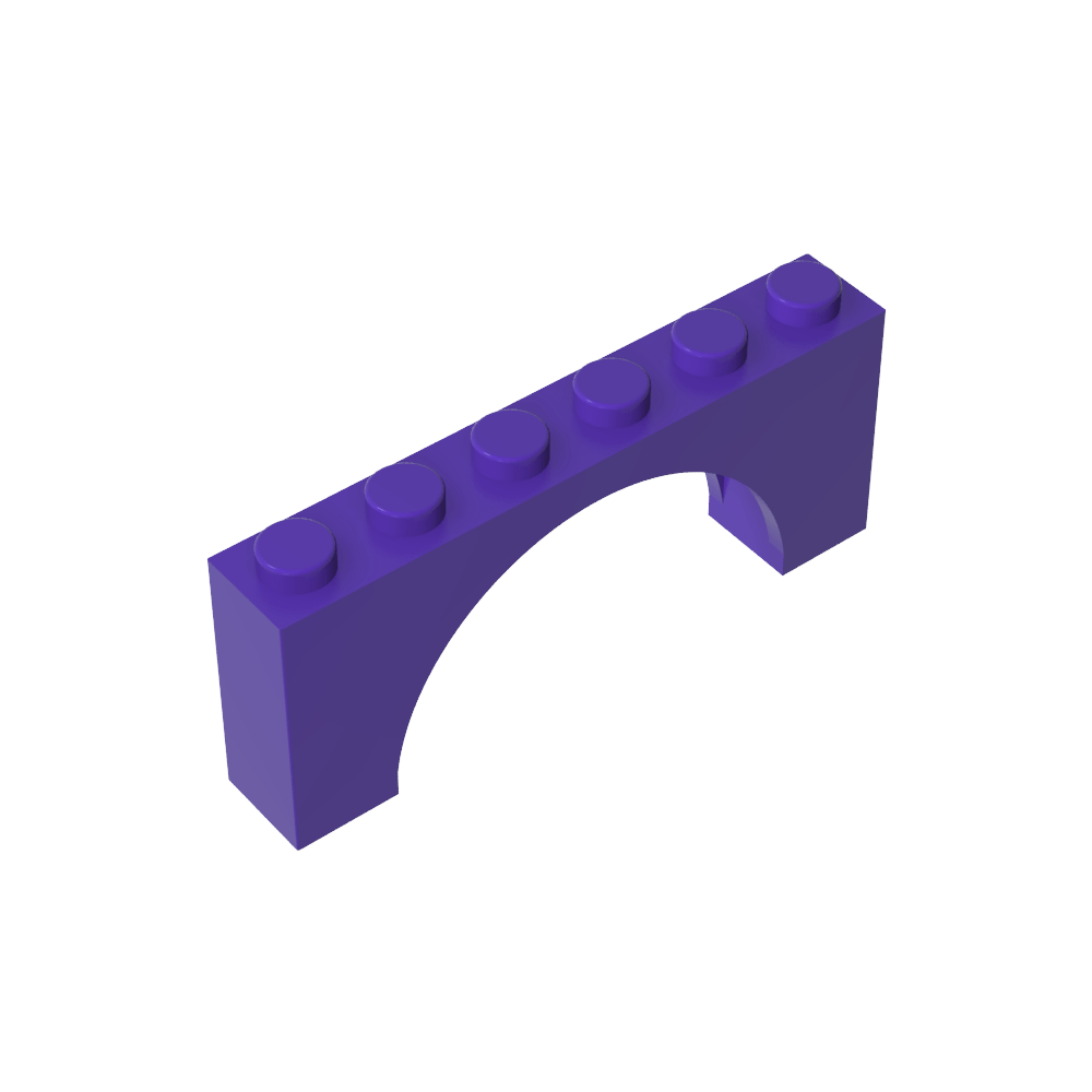 Arche en brique 1 x 6 x 2 - Dessus mince sans dessous renforcé [Nouvelle version]-MyGobricksFr