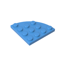 Assiette à coins arrondis 4 x 4-MyGobricksFr