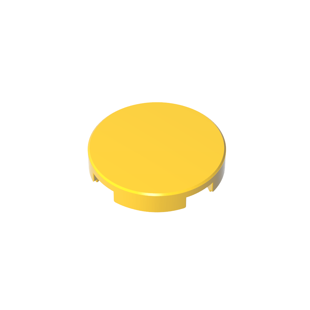 Carreau rond 2 x 2 avec support de goujon inférieur-MyGobricksFr
