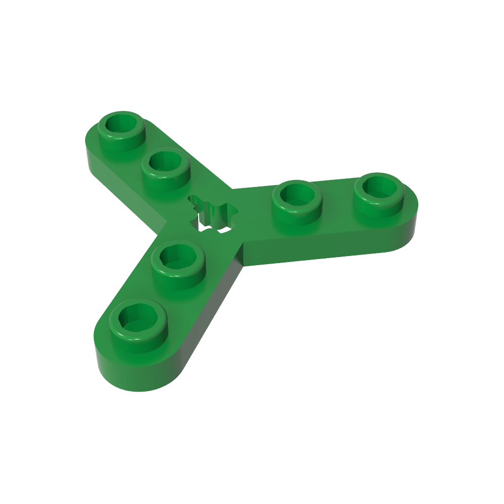 Rotor à plaque Technic à 3 pales avec extrémités lisses et 6 tenons (hélice)-MyGobricksFr