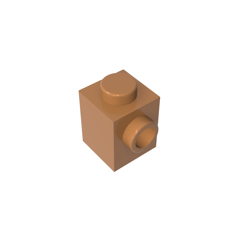 Brique spéciale 1 x 1 avec tenon sur 1 côté-MyGobricksFr