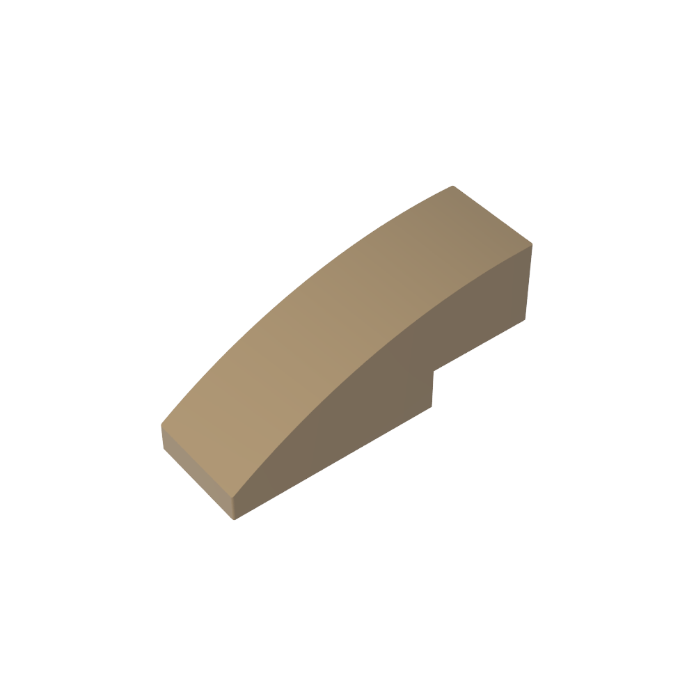 Toit incurvé en pente 3 x 1 sans montants-MyGobricksFr