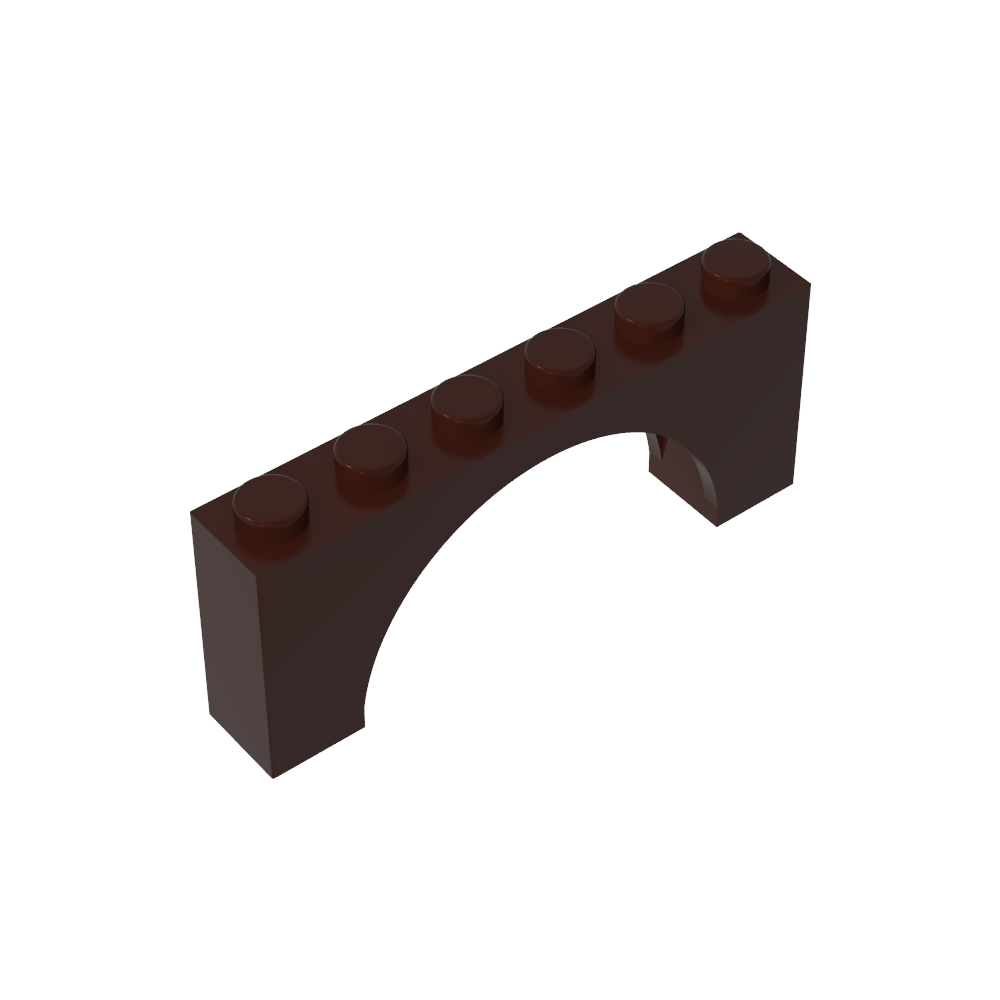 Arche en brique 1 x 6 x 2 - Dessus mince sans dessous renforcé [Nouvelle version]-MyGobricksFr