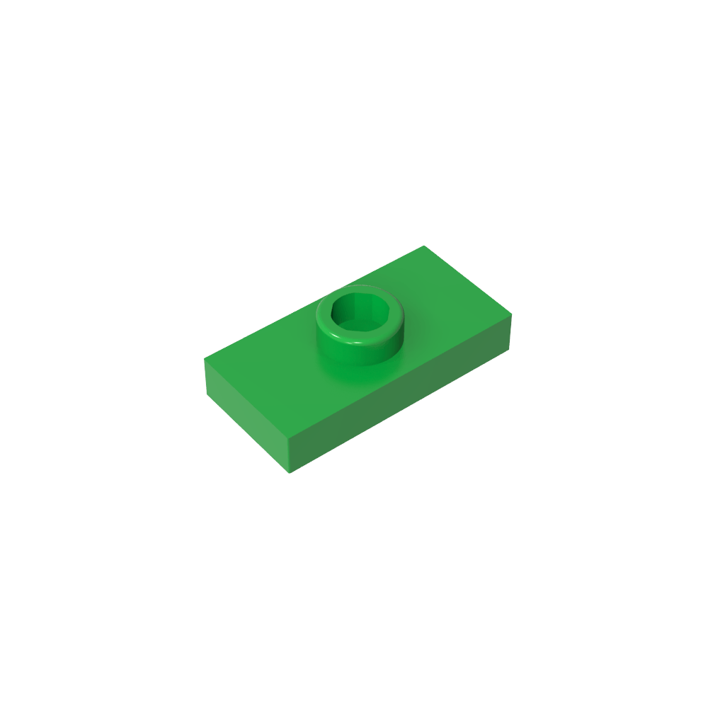 Plaque spéciale 1 x 2 avec 1 goujon rainuré et support de goujon intérieur (cavalier)-MyGobricksFr
