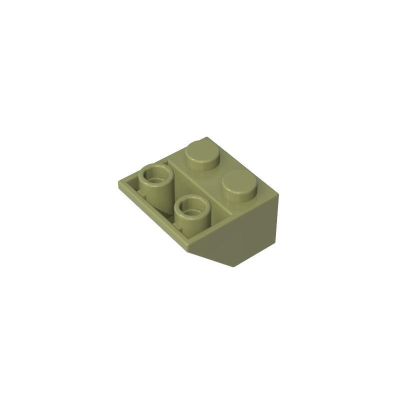Pente inversée 45° 2 x 2 [Goupille inférieure ovoïde, trous de goujon de taille barre]-MyGobricksFr