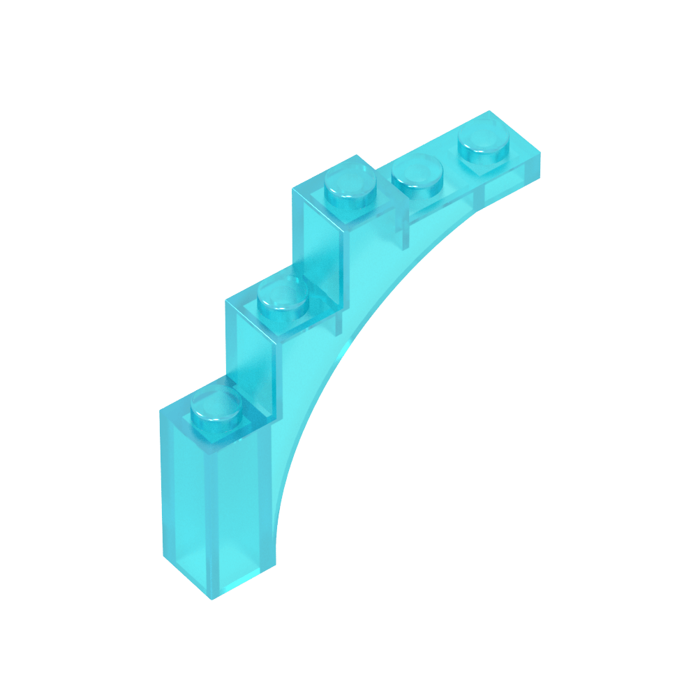 Arche en briques 1 x 5 x 4 [Courbe irrégulière, supports croisés surélevés sur la face inférieure]-BricksBulk.Fr