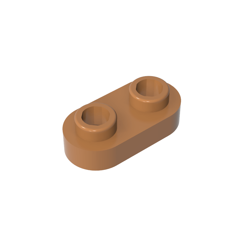 Plaque spéciale 1 x 2 arrondie avec 2 goujons ouverts-MyGobricksFr