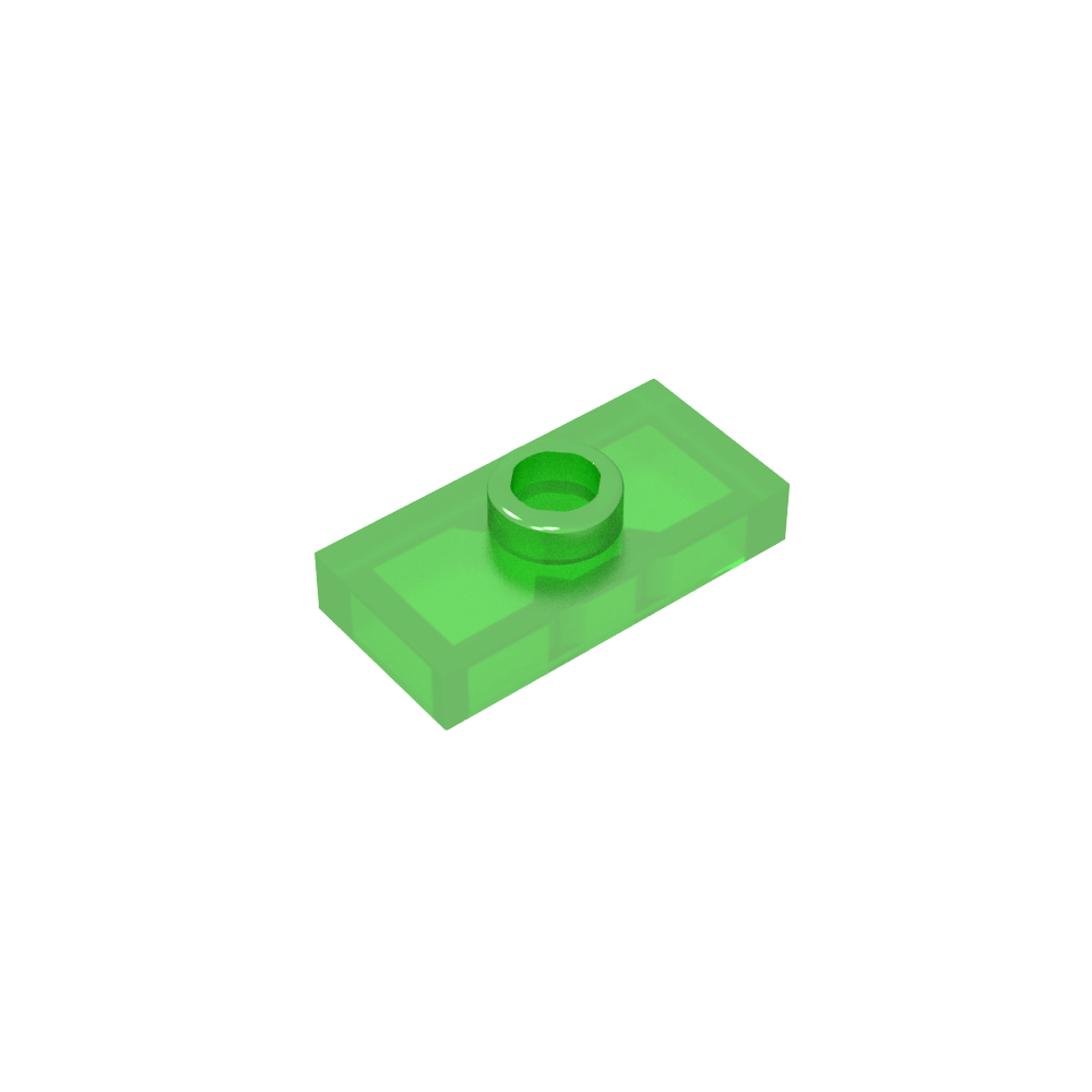 Plaque spéciale 1 x 2 avec 1 goujon rainuré et support de goujon intérieur (cavalier)-MyGobricksFr
