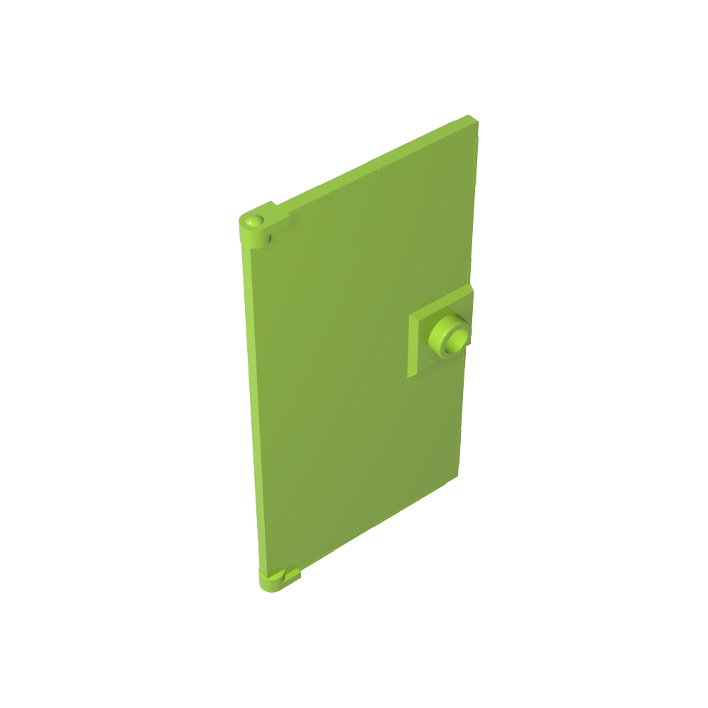 Porte 1 x 4 x 6 lisse avec plinthe à poignée carrée-MyGobricksFr