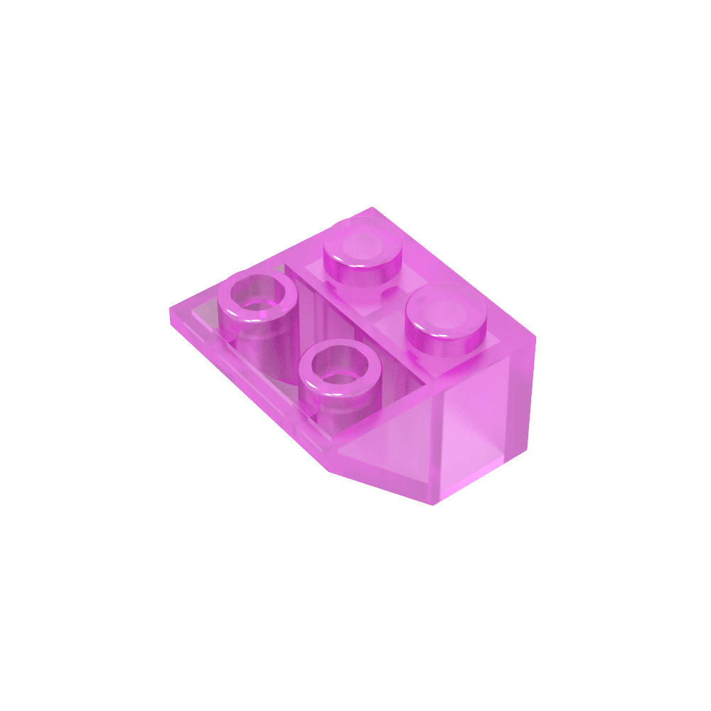 Pente inversée 45° 2 x 2 [Goupille inférieure ovoïde, trous de goujon de taille barre]-MyGobricksFr