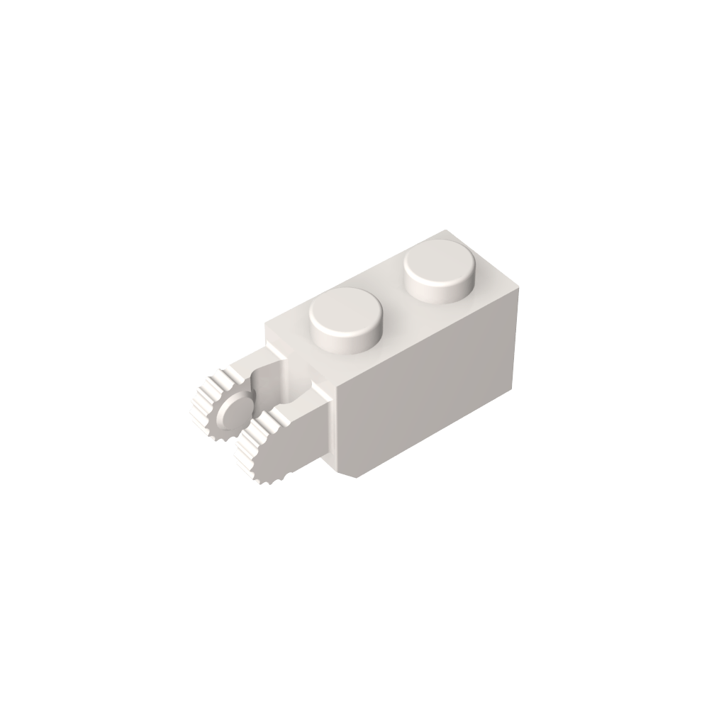 Brique à charnière 1 x 2, verrouillage à 2 doigts, extrémité verticale, 9 dents-MyGobricksFr