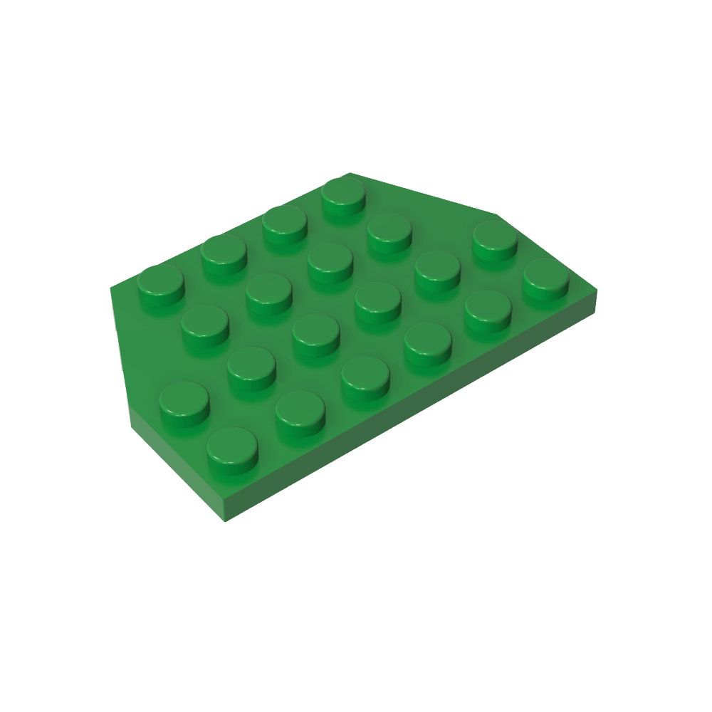 Plaque en coin 4 x 6 Coins coupés-MyGobricksFr