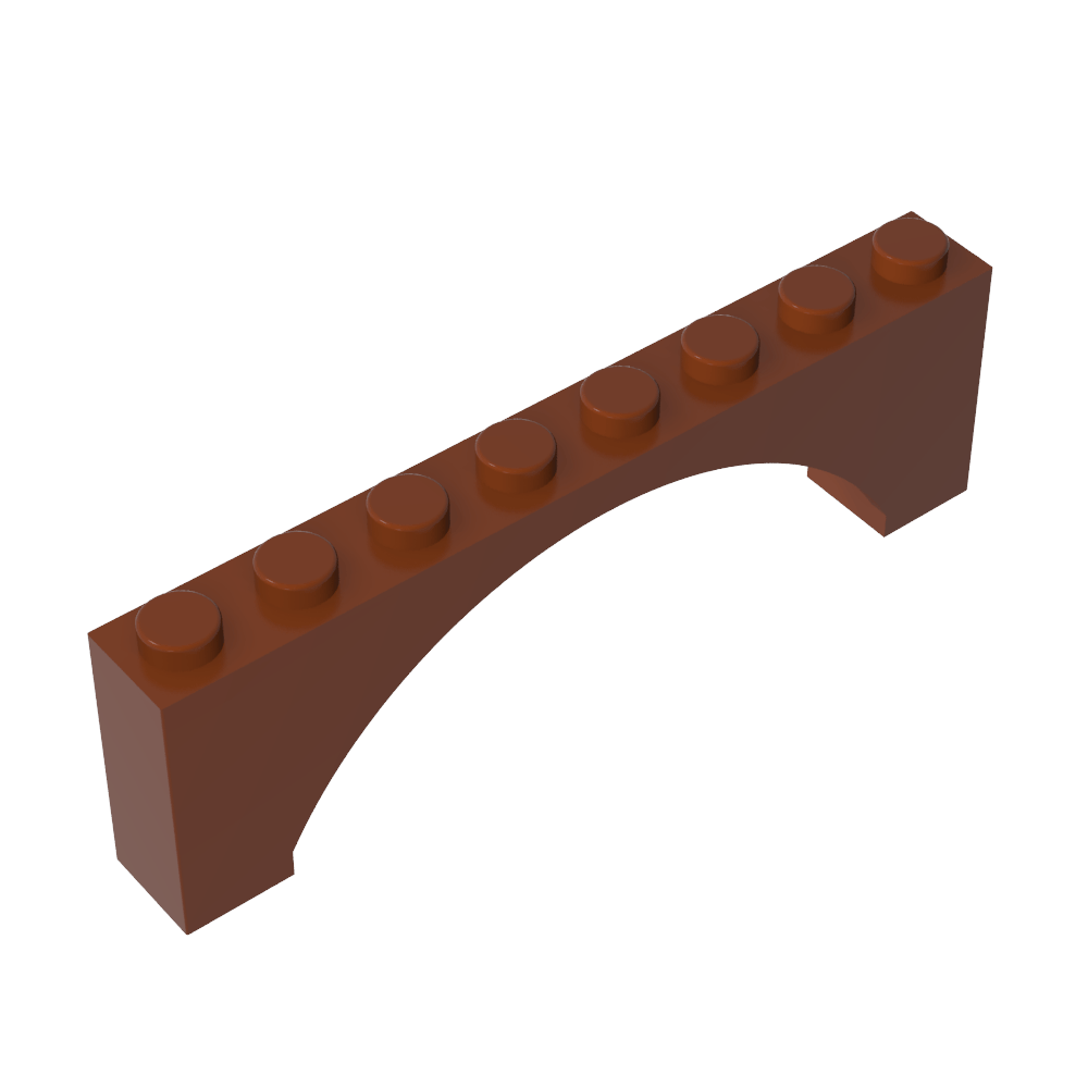 Arche en briques 1 x 8 x 2 surélevée-MyGobricksFr