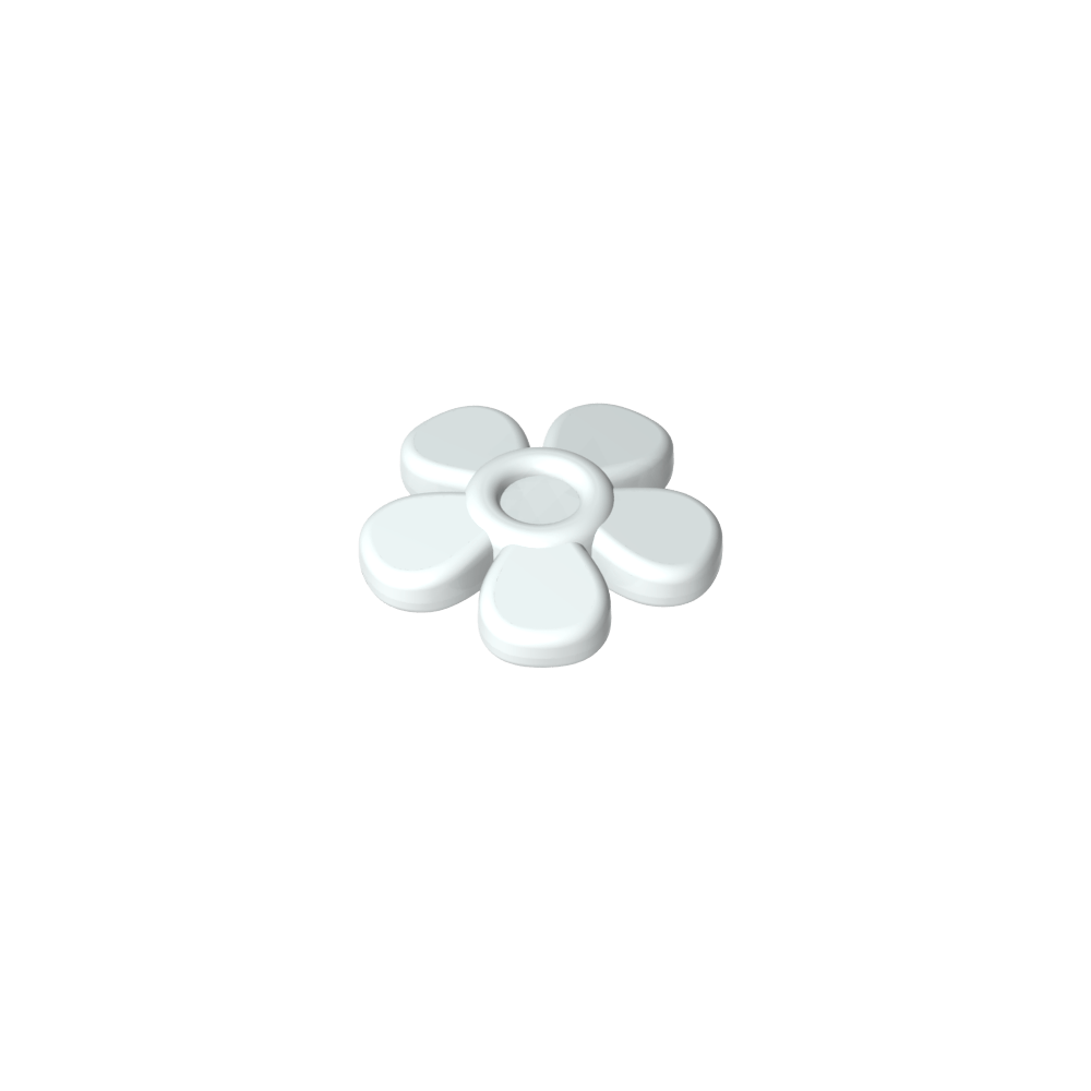 Fleur accessoire pour cheveux avec 5 pétales lisses et épingle-MyGobricksFr