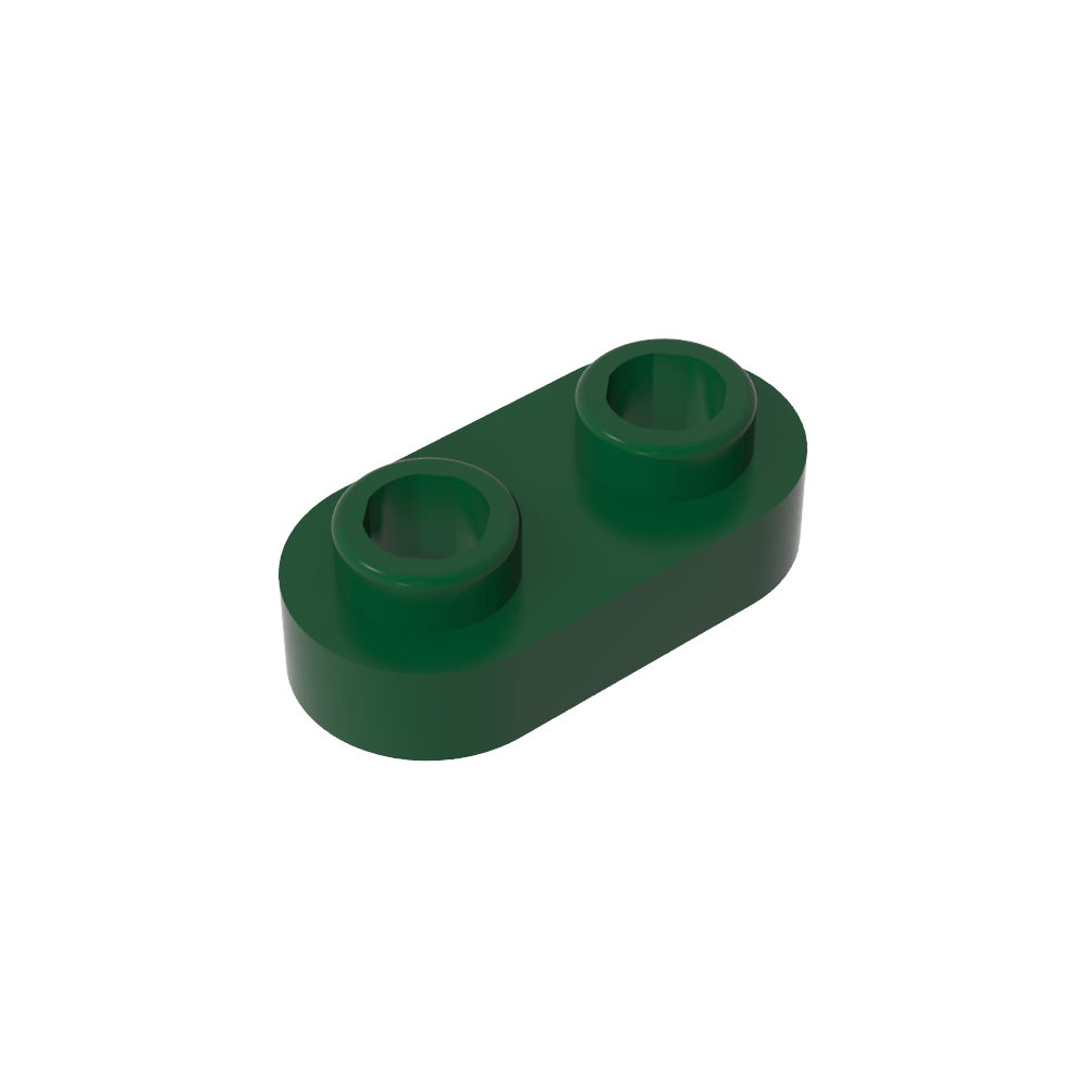 Plaque spéciale 1 x 2 arrondie avec 2 goujons ouverts-MyGobricksFr