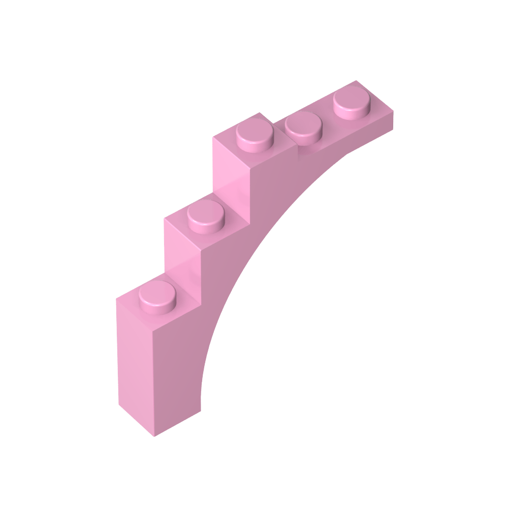 Arche en briques 1 x 5 x 4 [Courbe irrégulière, supports croisés surélevés sur la face inférieure]-BricksBulk.Fr