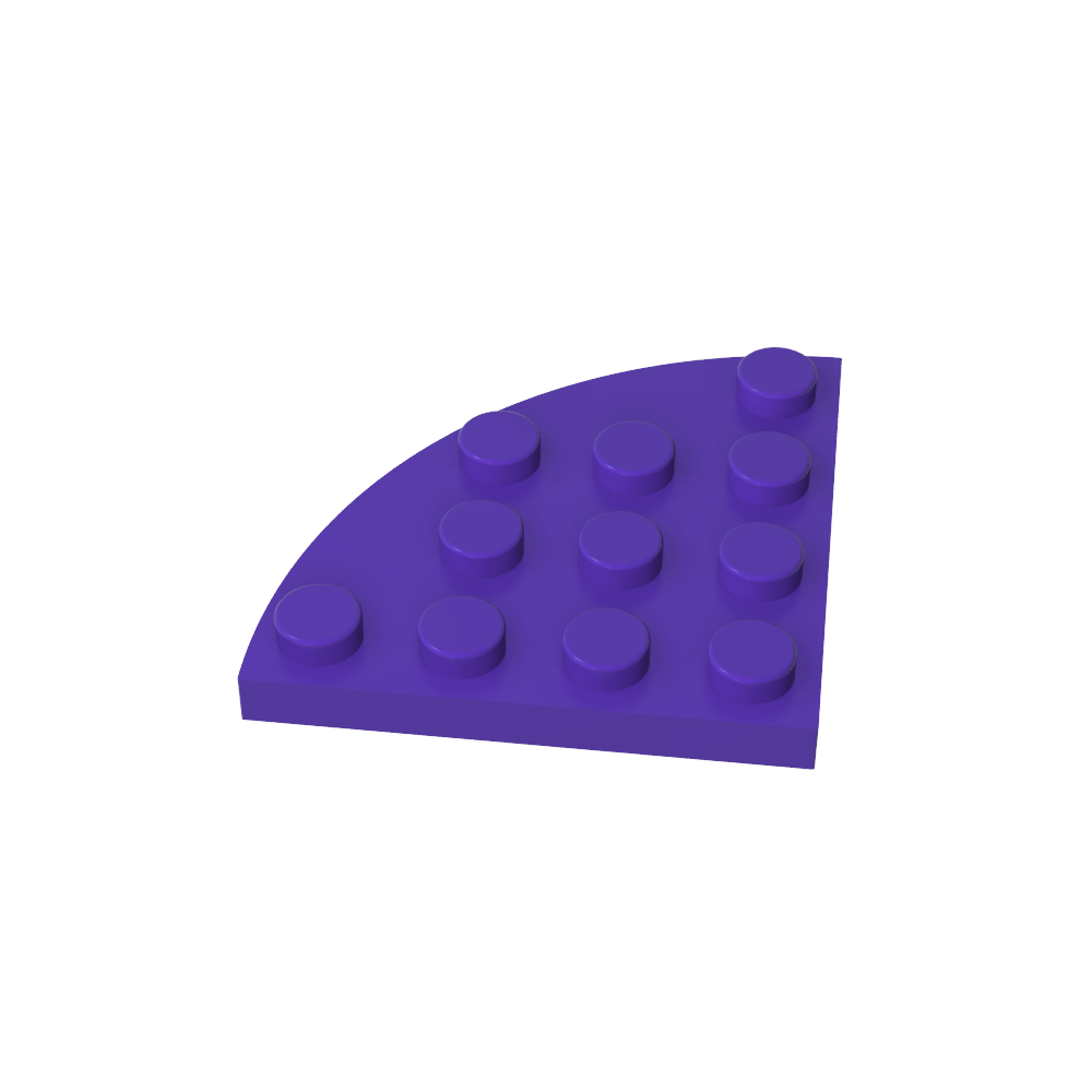 Assiette à coins arrondis 4 x 4-MyGobricksFr