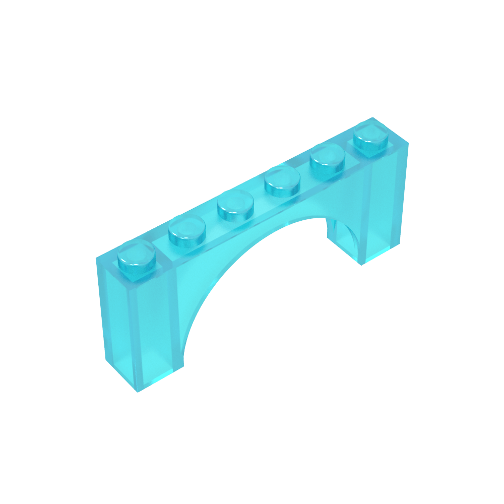 Arche en brique 1 x 6 x 2 - Dessus mince sans dessous renforcé [Nouvelle version]-MyGobricksFr